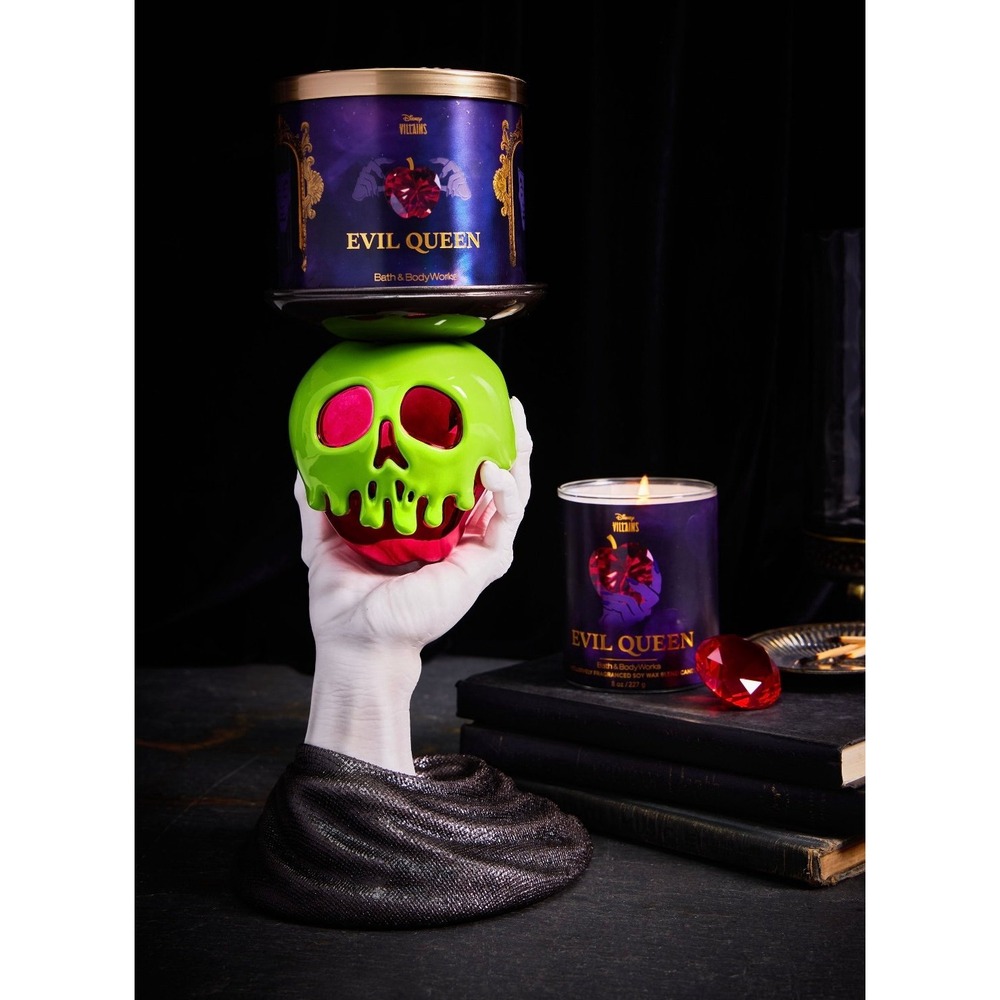 Bath & Body Works Disney Villains Evil Queen Poison Apple 3-Wick Candle Holder